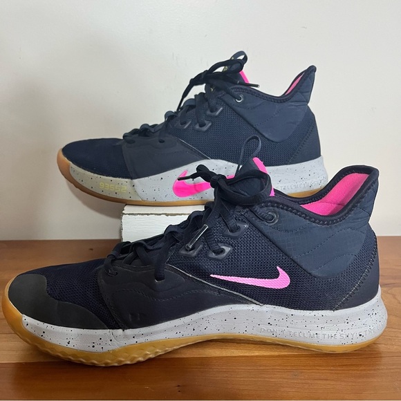 Nike Mens AO2607-401 Obsidian Pink Blast P. George Size 9.5 Basketball Shoes - Picture 2 of 9